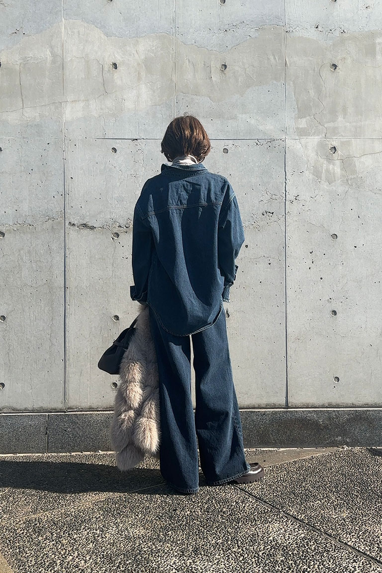 冬のデニムオンデニム5