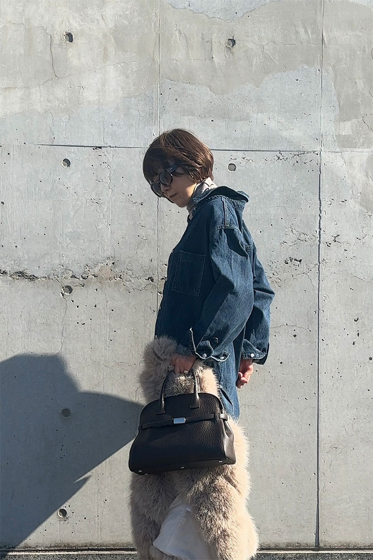 冬のデニムオンデニム6