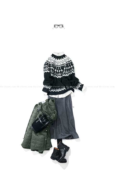 ノルディック柄を、トラッドムードで〜