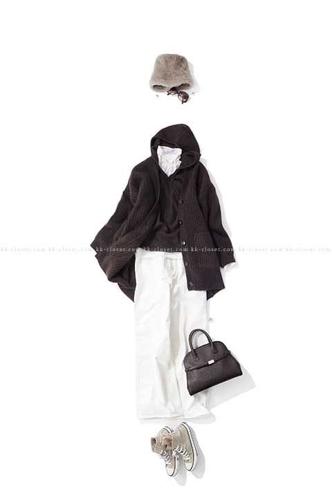 白デニムと冬のぬくもり