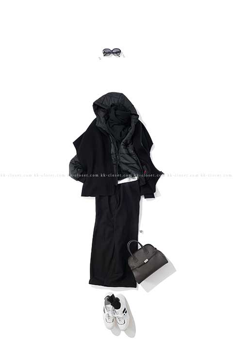 オール黒をスタイリッシュに