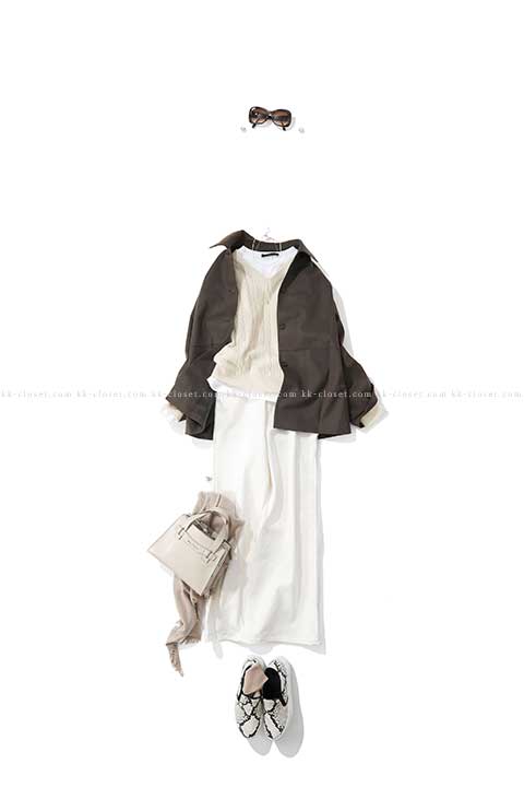 クリーンに着る、ブラウン&ホワイト