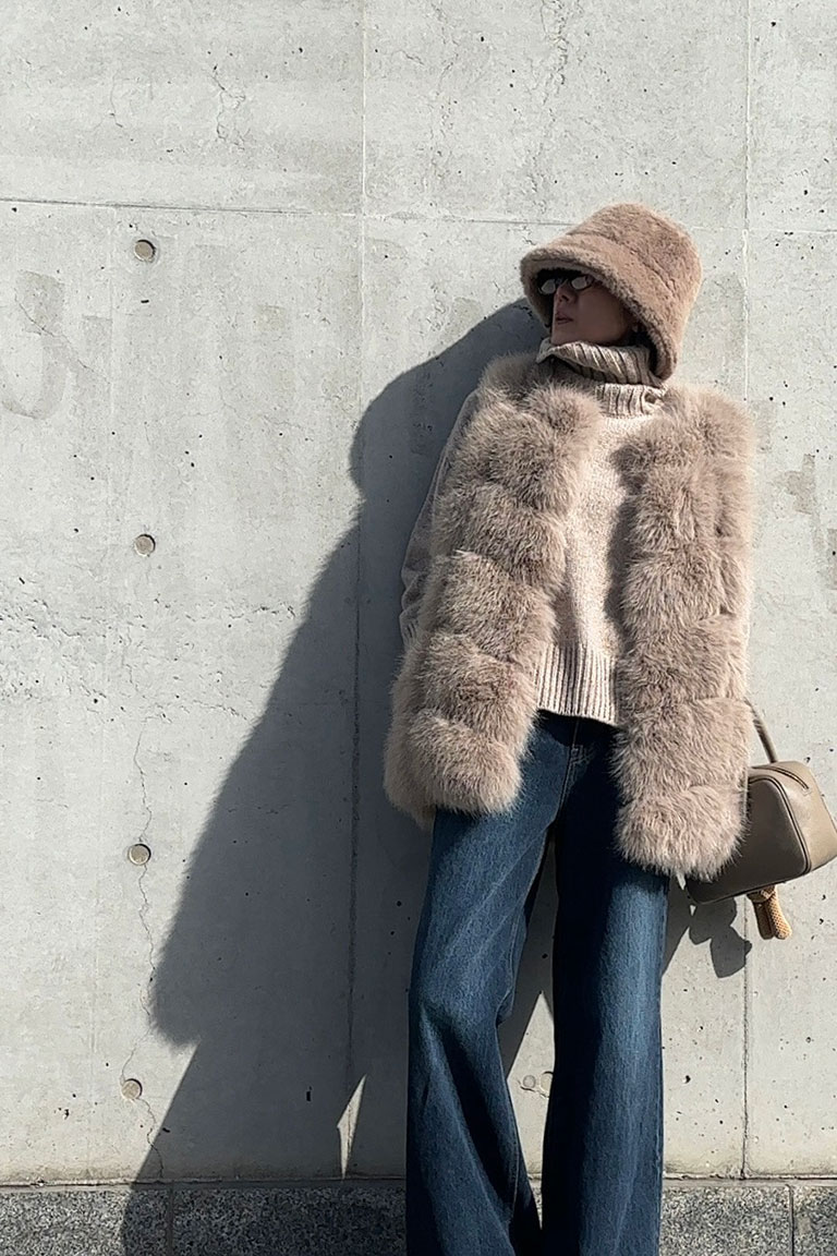 ふわもこタッチの大人カジュアル5