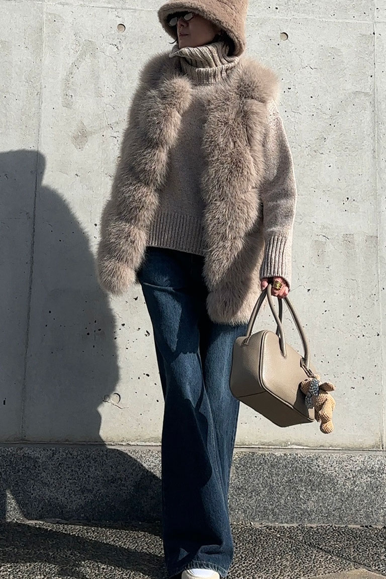 ふわもこタッチの大人カジュアル6