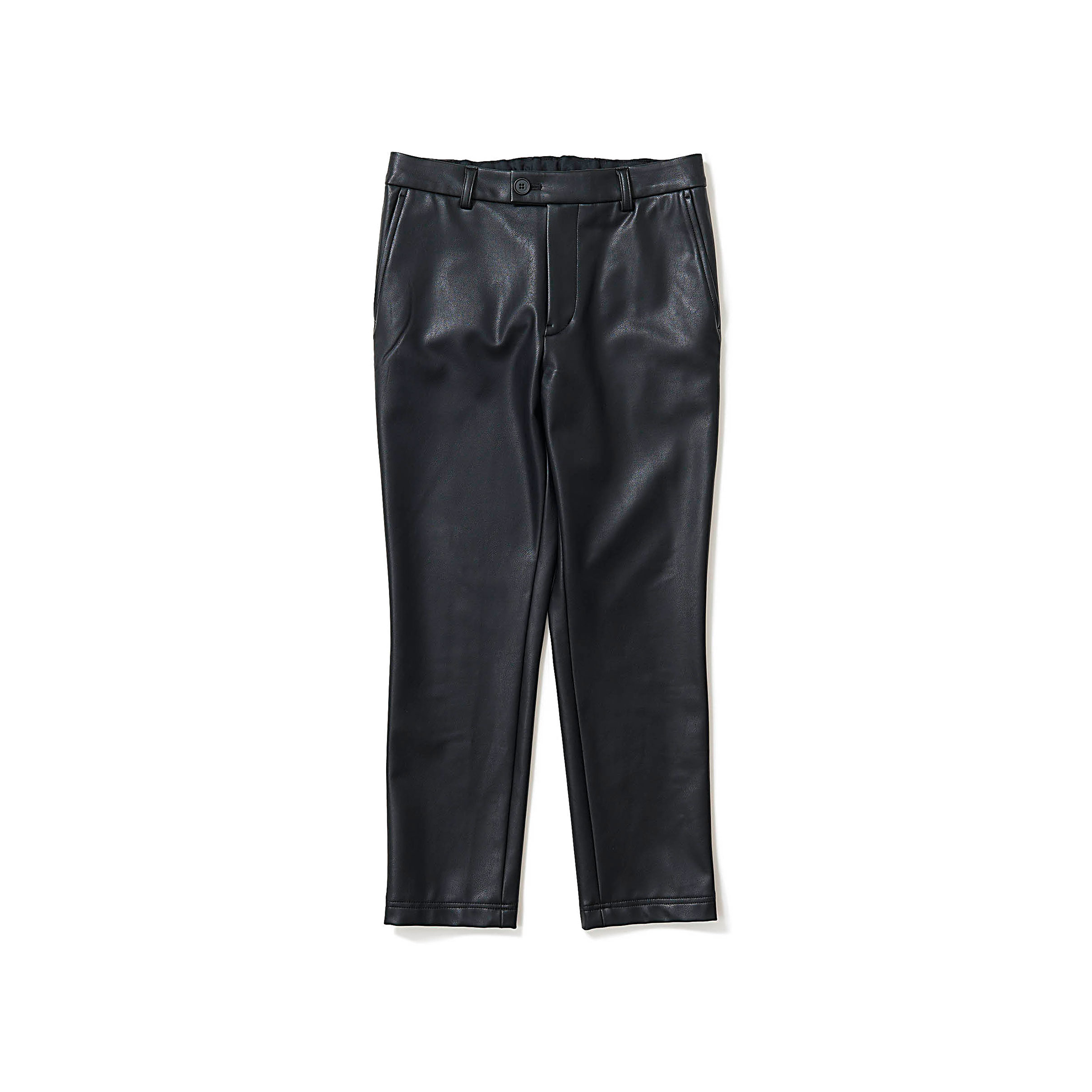 eco leather cropped pants