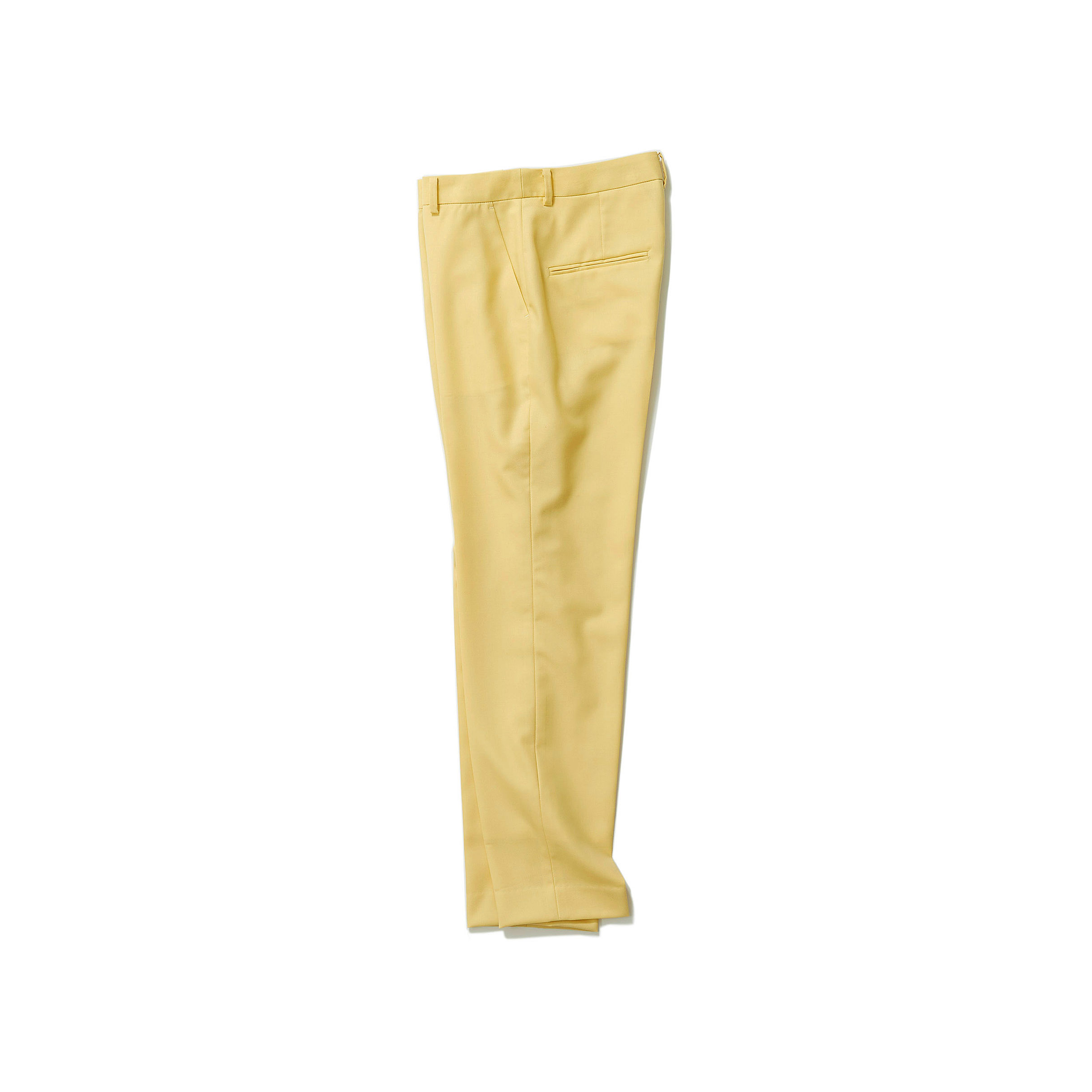 creamy yellow woolly pencil pants