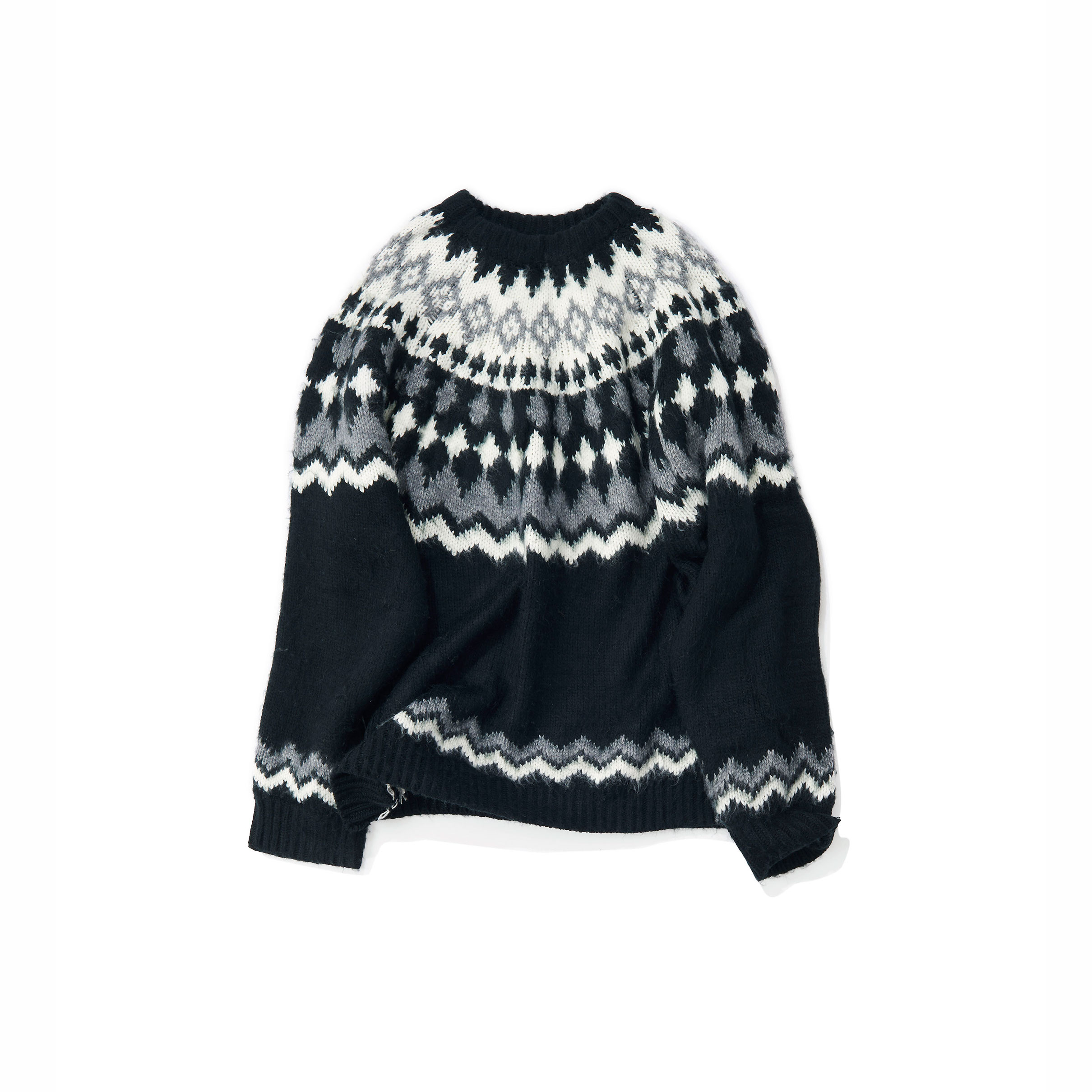 モノクロ・ノルディックニット