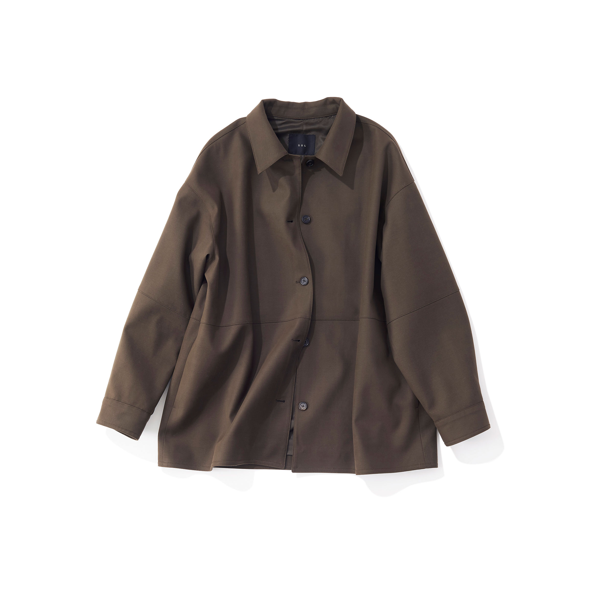 ブラウン・ステンカラーコート