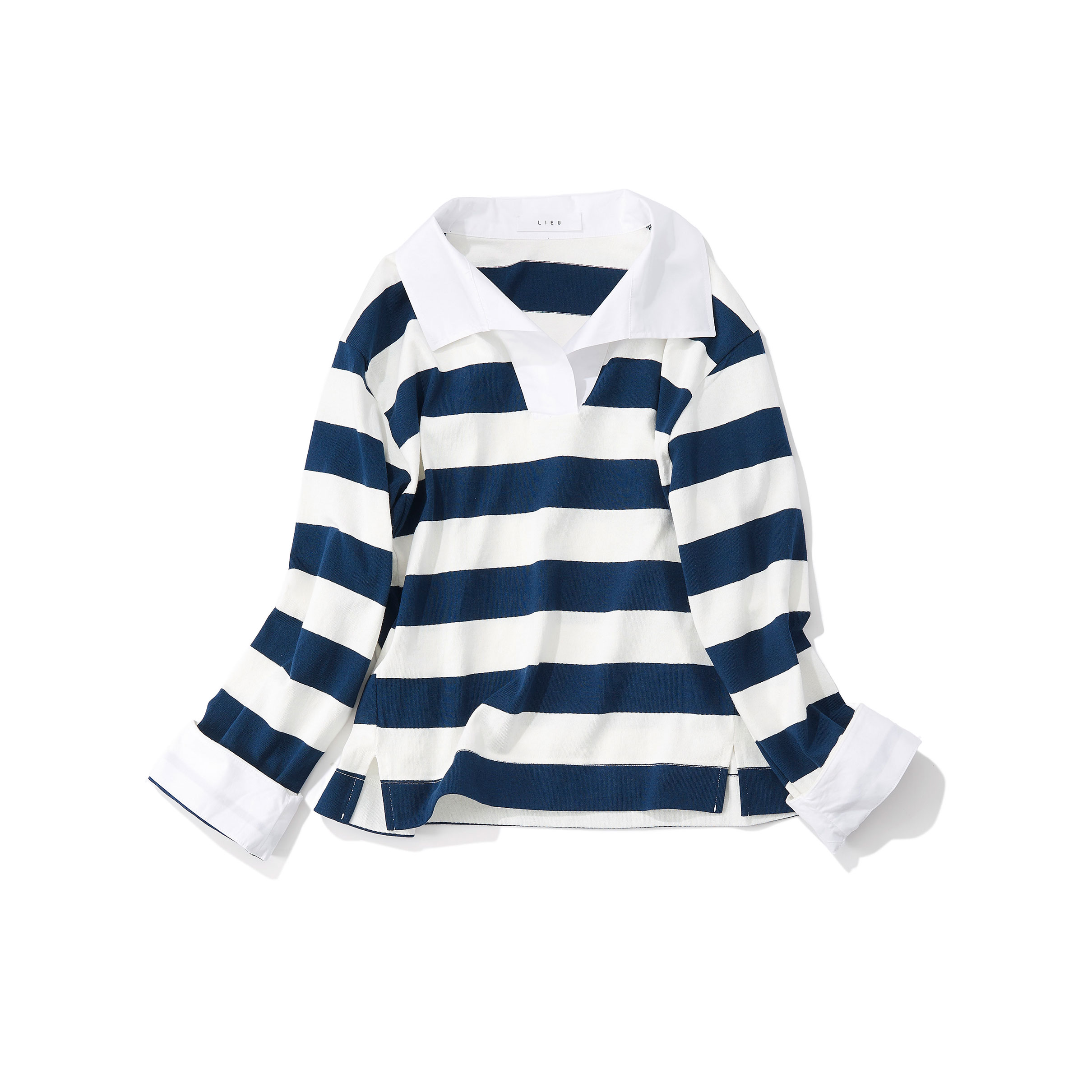 ワイドボーダーのラガーシャツ